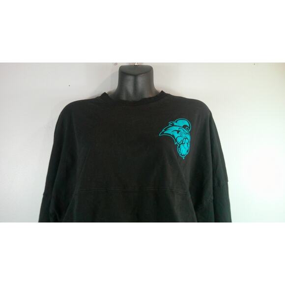 Spirit Jersey Coastal Carolinas Black Cropped Crewneck Sweatshirt Women's Small - Picture 2 of 6